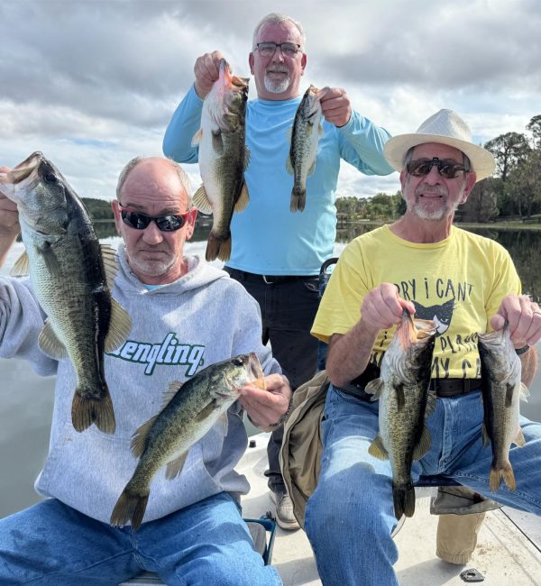 Friends fishing with Central Florida Bass Charters