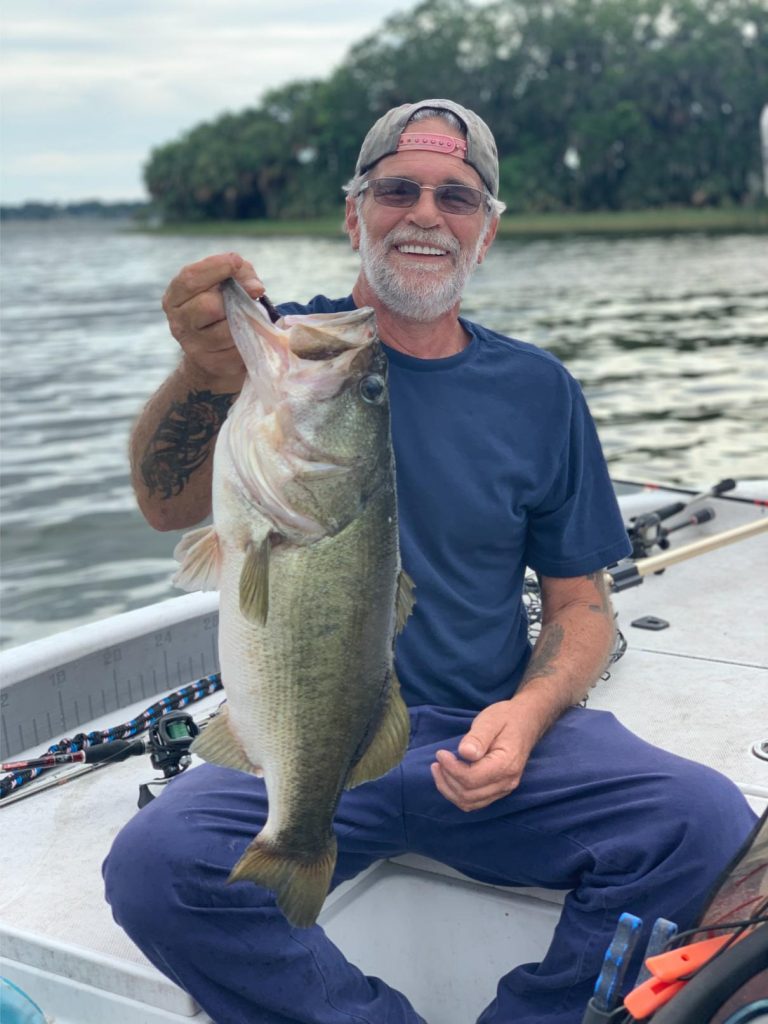 Bass caught on the Harris chain of lakes fishing charter